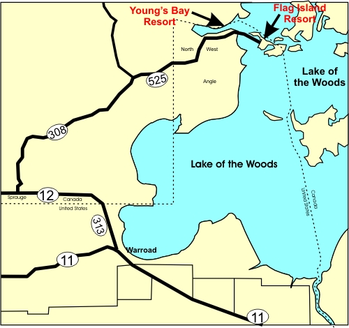 lake of the woods map